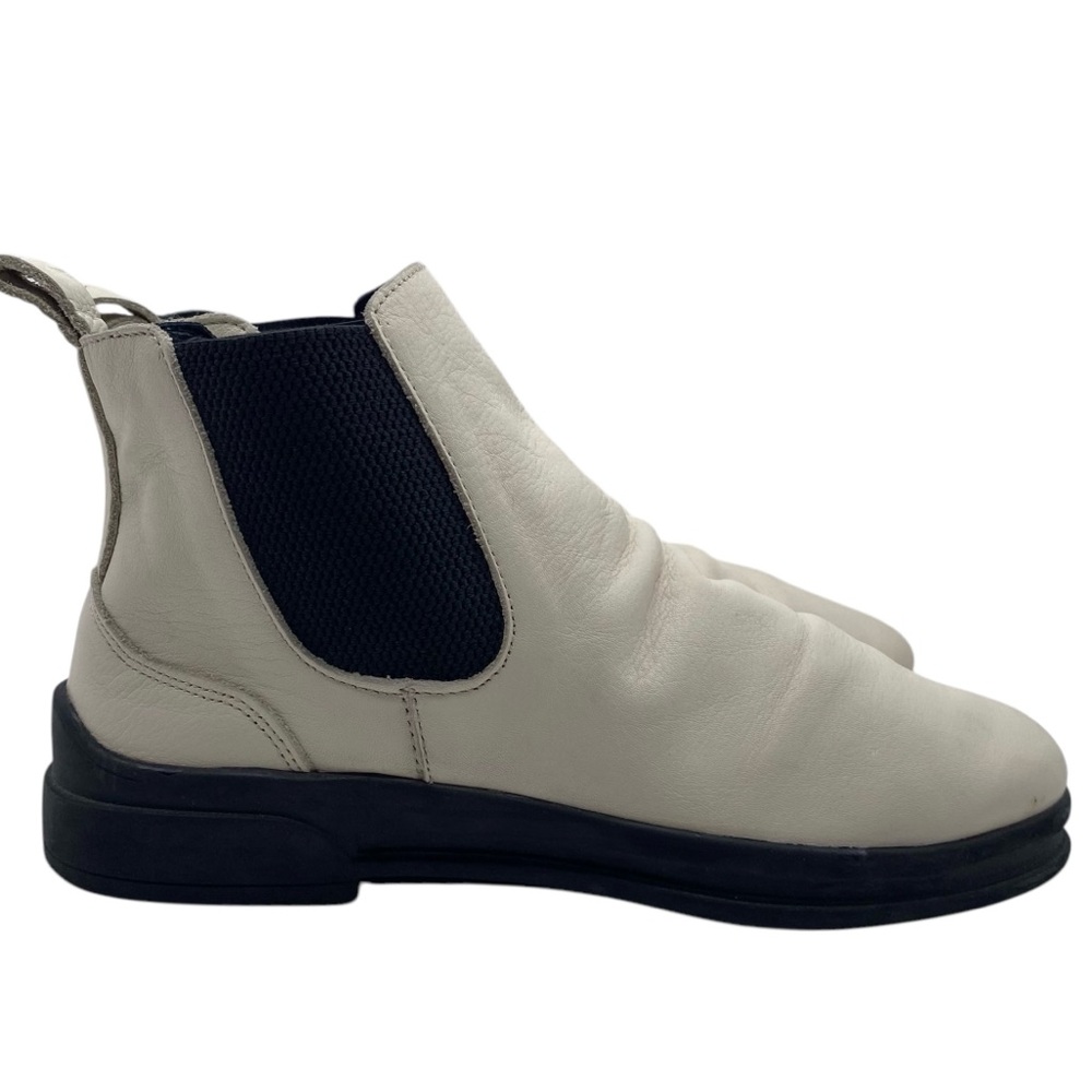 Bueno Womens Shoes Scout Chelsea Boots Sz 6.5 White Leather Ankle Booties Casual